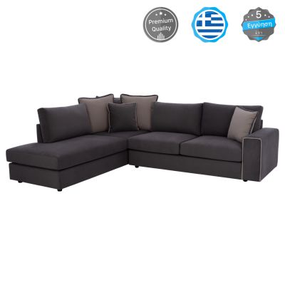 Corner sofa HOME, grey, 2pcs, left corner