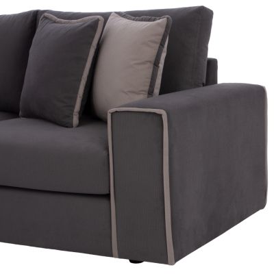 Corner sofa HOME, grey, 2pcs, left corner