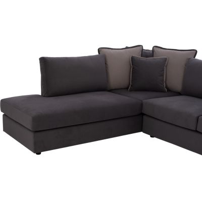 Corner sofa HOME, grey, 2pcs, left corner