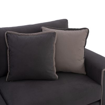 Corner sofa HOME, grey, 2pcs, left corner