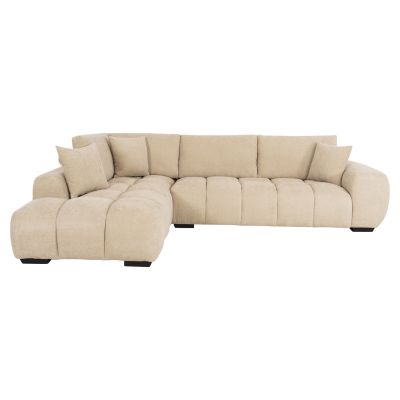 CORNER SOFA (LEFT) COVEN HM3266.01L ECRU FABRIC 298x102-208x85Hcm.