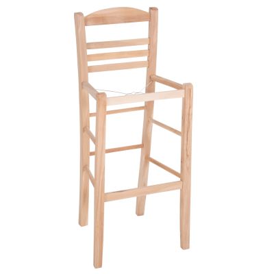 BAR STOOL GADIEL HM5587.02 BEECH WOOD IMPREGNATED-UNPAINTED 40,5x39x104.5Hcm.FRAME ONLY