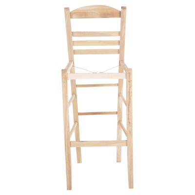 BAR STOOL GADIEL HM5587.02 BEECH WOOD IMPREGNATED-UNPAINTED 40,5x39x104.5Hcm.FRAME ONLY