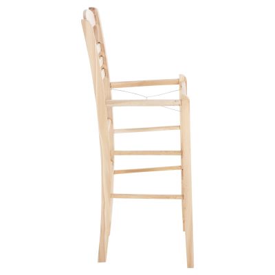 BAR STOOL GADIEL HM5587.02 BEECH WOOD IMPREGNATED-UNPAINTED 40,5x39x104.5Hcm.FRAME ONLY