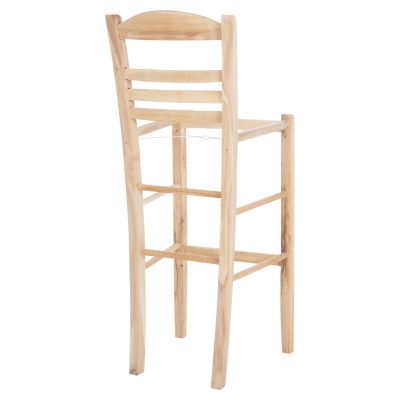 BAR STOOL GADIEL HM5587.02 BEECH WOOD IMPREGNATED-UNPAINTED 40,5x39x104.5Hcm.FRAME ONLY