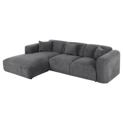 CORNER SOFA (LEFT) BRICKEN HM3275.04L ANTHRACITE FABRIC 110-282x98-160x72Hcm.