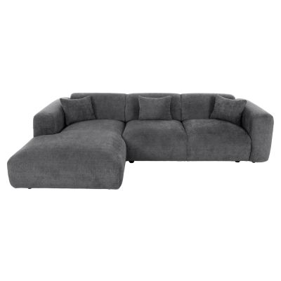 CORNER SOFA (LEFT) BRICKEN HM3275.04L ANTHRACITE FABRIC 110-282x98-160x72Hcm.