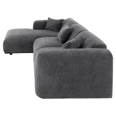 CORNER SOFA (LEFT) BRICKEN HM3275.04L ANTHRACITE FABRIC 110-282x98-160x72Hcm.