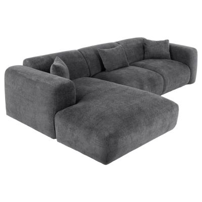 CORNER SOFA (LEFT) BRICKEN HM3275.04L ANTHRACITE FABRIC 110-282x98-160x72Hcm.