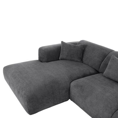 CORNER SOFA (LEFT) BRICKEN HM3275.04L ANTHRACITE FABRIC 110-282x98-160x72Hcm.