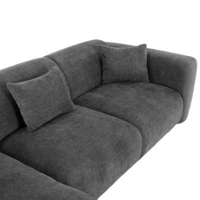 CORNER SOFA (LEFT) BRICKEN HM3275.04L ANTHRACITE FABRIC 110-282x98-160x72Hcm.