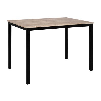 Dining Table PANYA HM8332, 110x70x76, sonoma, black legs