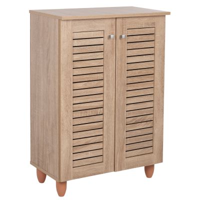 SHOE CABINET PROLLY HM9608.02 MELAMINE IN SONAMA-2 DOORS-4 SHELVES 60x34x88Hcm.