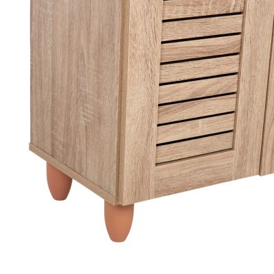 SHOE CABINET PROLLY HM9608.02 MELAMINE IN SONAMA-2 DOORS-4 SHELVES 60x34x88Hcm.