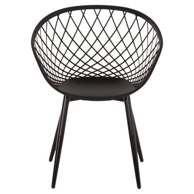 КРЕСЛО ARIADNE HM8001.22 ЧЕРЕН ПОЛИПРОПИЛЕН- ЧЕРНИ МЕТАЛНИ КРАКА 63x56x80Hcm.