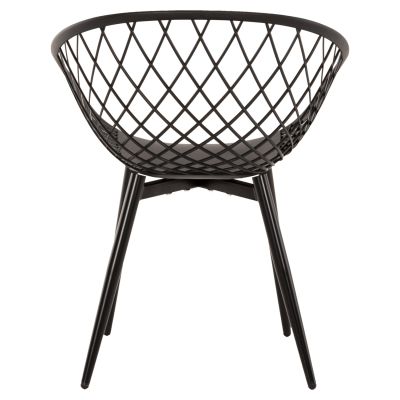 КРЕСЛО ARIADNE HM8001.22 ЧЕРЕН ПОЛИПРОПИЛЕН- ЧЕРНИ МЕТАЛНИ КРАКА 63x56x80Hcm.