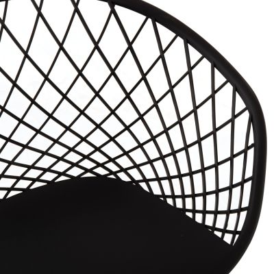 КРЕСЛО ARIADNE HM8001.22 ЧЕРЕН ПОЛИПРОПИЛЕН- ЧЕРНИ МЕТАЛНИ КРАКА 63x56x80Hcm.
