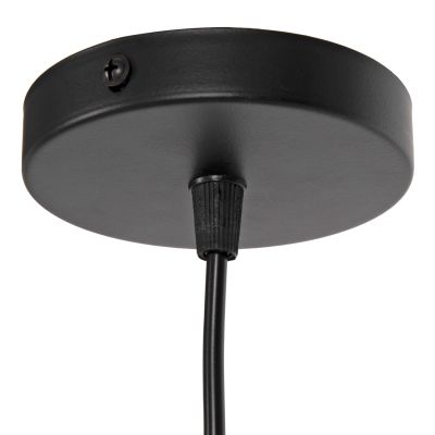 CEILING PENDANT LUMINAIRE HM4102 BLACK METAL MESH CAP Φ25x115Hcm.