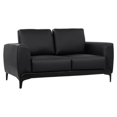 Sofa 2 seater Kenzie HM3121.81 with black PU & black legs 142x81x81cm