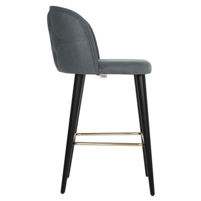 BAR STOOL MARCELLO PROFESSIONAL HM9280.20 NUBUCK-TYPE GREY WOODEN 50x58x100Hcm.