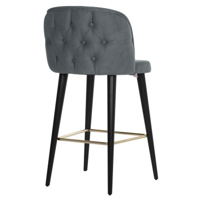 BAR STOOL MARCELLO PROFESSIONAL HM9280.20 NUBUCK-TYPE GREY WOODEN 50x58x100Hcm.