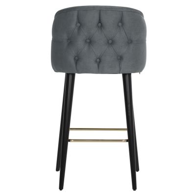 BAR STOOL MARCELLO PROFESSIONAL HM9280.20 NUBUCK-TYPE GREY WOODEN 50x58x100Hcm.