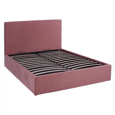 BED ALLIE HM584.12 160X200 WITH STORAGE SPACE- DUSTY PINK  VELVET