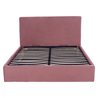 BED ALLIE HM584.12 160X200 WITH STORAGE SPACE- DUSTY PINK  VELVET