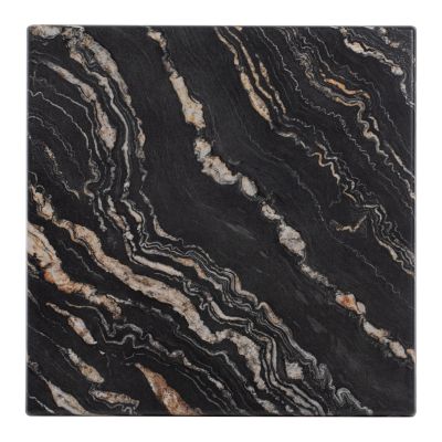 TABLETOP SQUARE HM5231.15 WERZALIT 80X80cm. BLACK GOLD MARBLE 5787