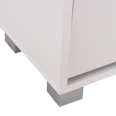 SHOE CABINET HM2221.05 3 LEVELS MELAMINE IN WHITE 62Χ24Χ110Hcm.