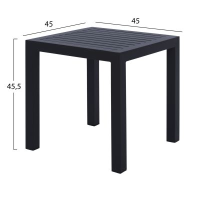 Aluminum Table HM5402.2 Grey 45x45x45,5 cm