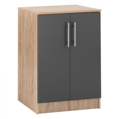 Shoe cabinet wooden HM2206.04 Sonama Grey 60x40,5x80 cm.