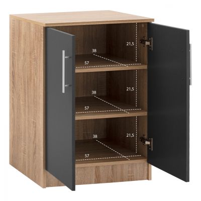 Shoe cabinet wooden HM2206.04 Sonama Grey 60x40,5x80 cm.