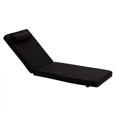 PILLOW HM11300.05 FOR SUNBED IN BLACK TEXTILENE 196(114+82)X60X8cm