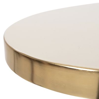 SIDE TABLE AMBUR HM4238.03 METAL IN ECRU-GOLD Φ40,5x62Hcm.