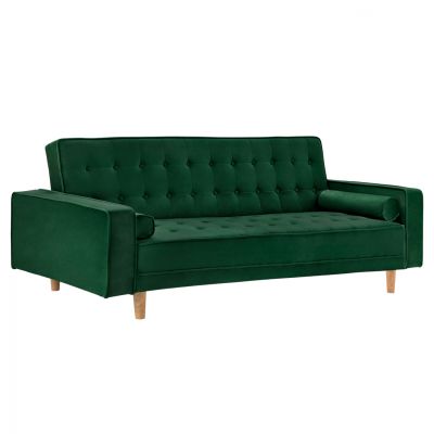 SOFA-BED SALVADOR HM3150.13 VELVET GREEN 224X88X84Y cm.