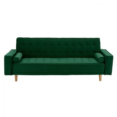 SOFA-BED SALVADOR HM3150.13 VELVET GREEN 224X88X84Y cm.