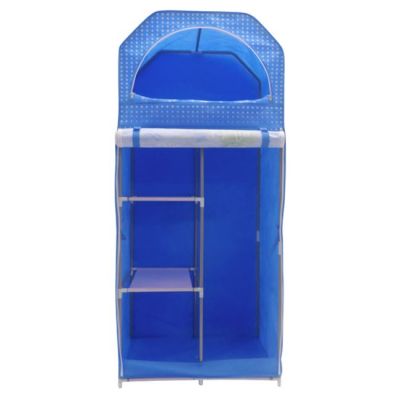 Fabric Wardrobe HM250.05 Blue 70Χ43Χ157