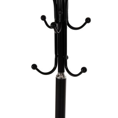 FLOOR STANDING HANGER HM9573.01 METALLIC 13 HANGING POSITIONS-BLACK Φ37x180Hcm.