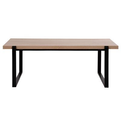 COFFEE TABLE SHABEN HM9585.03 MDF IN SONOMA TABLETOP-BLACK METAL BASE 120x60X46Hcm.