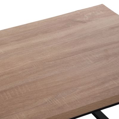 COFFEE TABLE SHABEN HM9585.03 MDF IN SONOMA TABLETOP-BLACK METAL BASE 120x60X46Hcm.