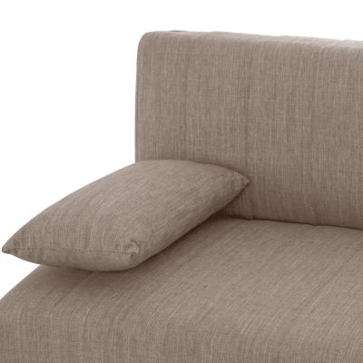 Hm3239.04 ANDRI three-seater sofa-bed, beige fabric, short legs, without arms