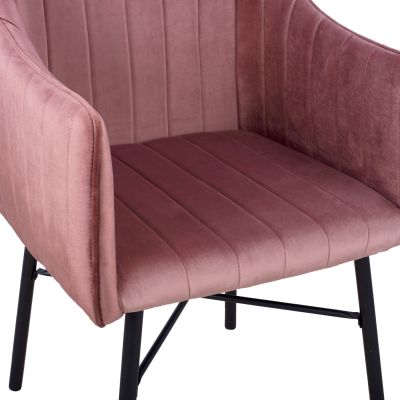 КРЕСЛО ALLYSA HM8518.02 VELVET DUSTY PINK 57x58x84Υ cm