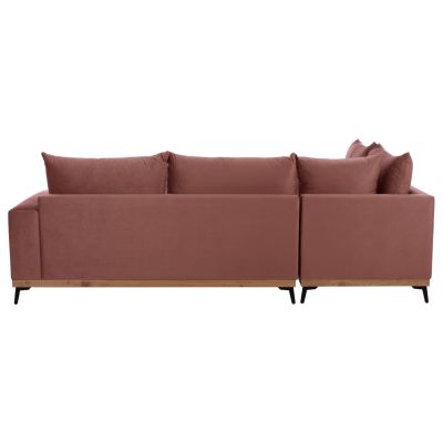 MESINA corner sofa, dusty pink, high leg, 2pcs, left corner