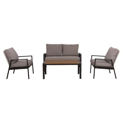 Set 4 pieces Living Room Anthracite -Grey HM5128.12 Grey Textilene