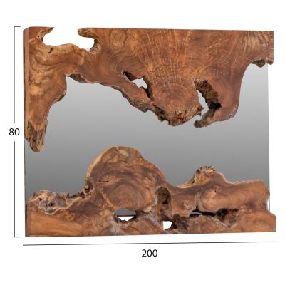 ОГЛЕДАЛО HM9362 ПРАВОЪГЪЛНО МАСИВ ТИК НАТУРАЛ 200X5X80H