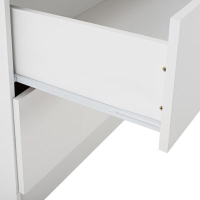 WARDROBE 2 DOORS WITH 2 DRAWERS HM338.05 WHITE 80Χ42,5Χ180,5Υ cm.