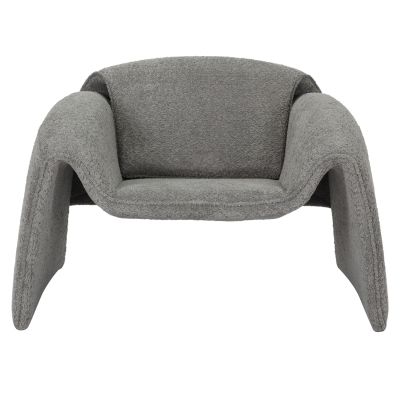 ARMCHAIR LAFORGE HM9679.01 GREY BOUCLE FABRIC-METAL FRAME 100x83x66Hcm.