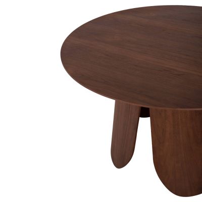 DINING ROUND TABLE DENTY HM9612.02 MDF WITH OAK VENEER-WALNUT COLOR Φ120x75Hcm.