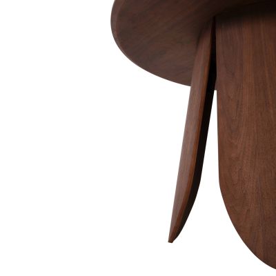 DINING ROUND TABLE DENTY HM9612.02 MDF WITH OAK VENEER-WALNUT COLOR Φ120x75Hcm.